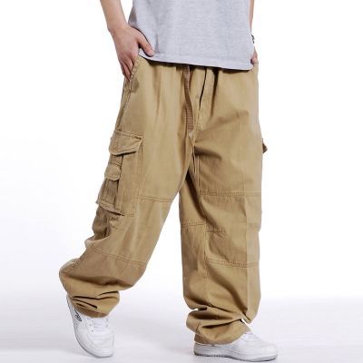  Baggy cotton shorts for men with multi-pockets