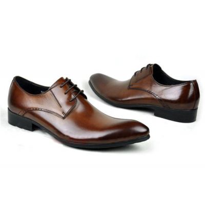 Classic Style Lace Up Dress Shoes for Men - Brown