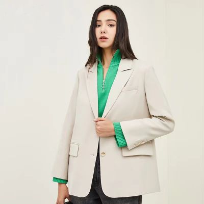 Classic suit blazer with two buttons for women