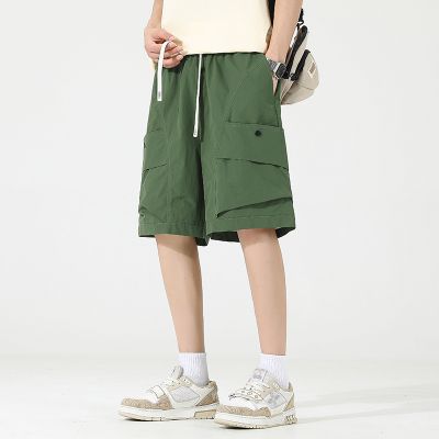 Comfortable Men's Loose Fit Polyester Shorts - Elastic Waist