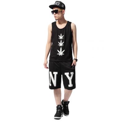 Tanktop for Men Hip Hop Weed Leaf Ganja Cannabis print