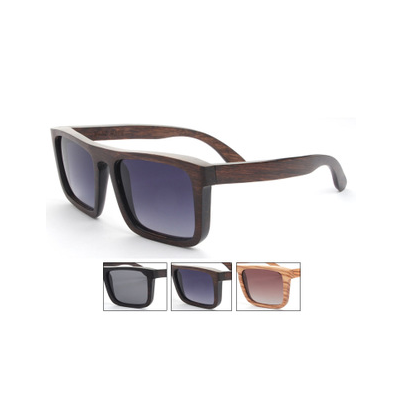 Square Wooden Sunglasses Bamboo Frame with Dark Lense