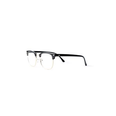 Clubmaster Style Glasses Black Frame for men or women