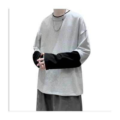 Men's Stylish Mock Layer Design Sweatshirt