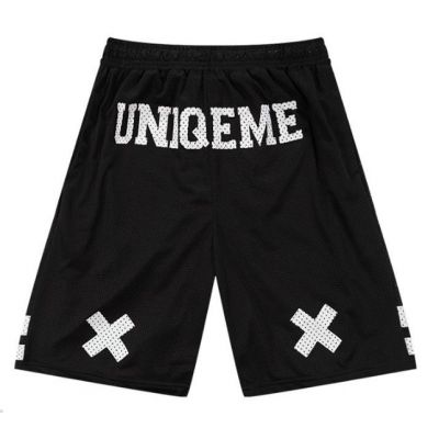 Black and White Uniqe Me Cotton Shorts with Cross on Knees