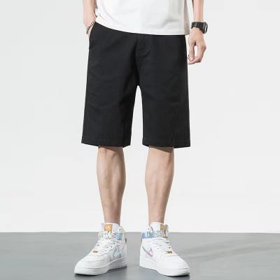 Solid Color baggy denim shorts for men