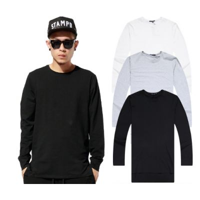 Long T shirt for Men with Oversized Back Long Sleeves