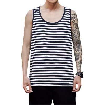 Thin stripes Tank Top T-shirt Hip Hop Swag For Men
