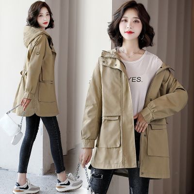 Women's Cotton Hooded Parka Coat - Casual Loose Fit
