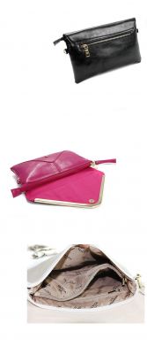 Enveloppe Clutch Purse for Women with Gold Metal Lining