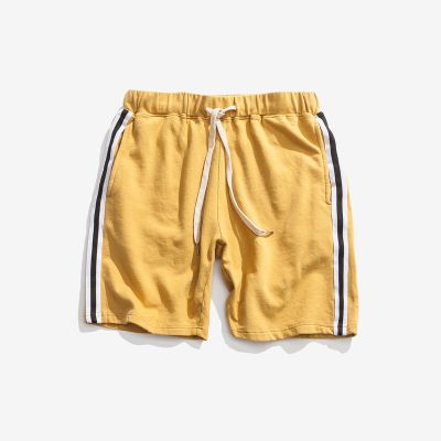 Men's vintage sports shorts with retro side stripes