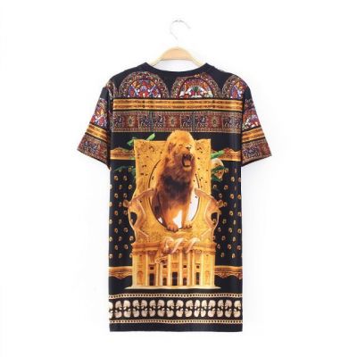 African Savana Print Lion T shirt for Women Summer Fashion