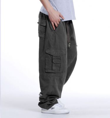  Baggy cotton shorts for men with multi-pockets