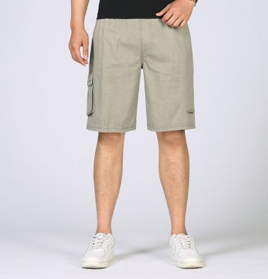 Cargo Bermuda Shorts with side pockets light cotton mid-length