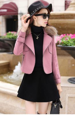 Jacket with fur collar for woman jacket winter