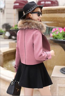 Jacket with fur collar for woman jacket winter