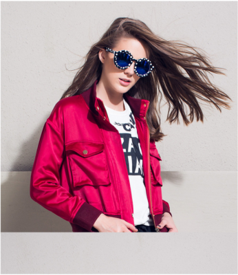 Women's Retro Jacket with Double Chest Pocket