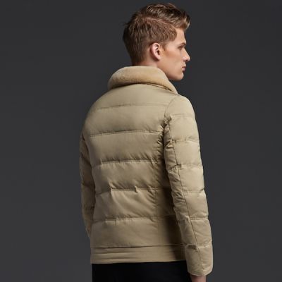 Winter Jacket with Shearling wool collar for men