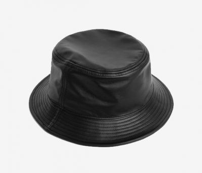 Smooth Faux Leather Bucket Hat Streetwear Swag for Men or Women