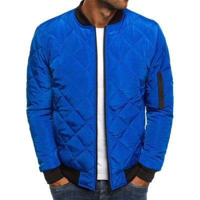 Bomber jacket with stand collar for men