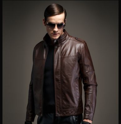 Men's Classic Smooth Leather Biker Jacket