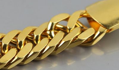 Cuban Links Thick Chain Gold Plated Bracelet for Men Hip Hop Jewelry