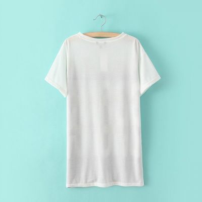 Bronx Flower Print Oversize T shirt for Women Summer Fashion