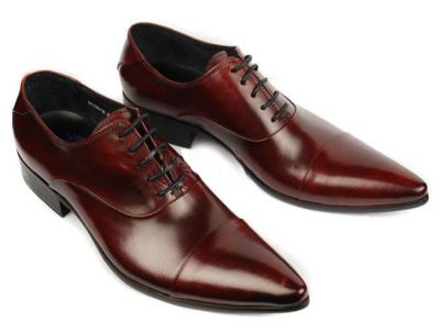 Slim Dress Business Shoes for Men with Laces - Brown