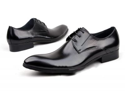 Classic Style Lace Up Dress Shoes for Men - Black