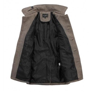 Men's Duffle Coat with Wide Lapel Classical Fashion Style