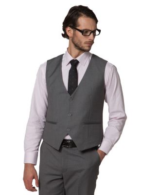 3 piece Dress Suit for men Blazer Waistcoat Pants Slim Fit - Grey