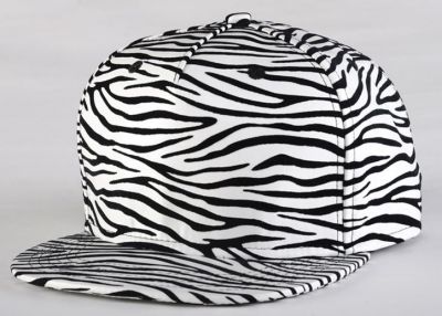 Zebra Stripe Print Baseball Snapback Cap Ajustable