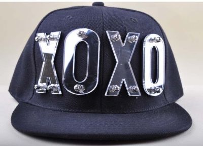 Studded XOXO Fake Dope Snapback Baseball Cap Gold Silver