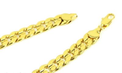 Bling Bling Gold Plated Necklace Chain 9 MM