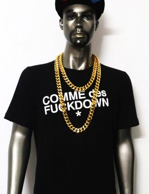 Cuban Links Gold Plated Chain Bling Bling Hip Hop Necklace 100 CM
