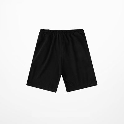 Cotton basketball shorts with side pressure buttons clips