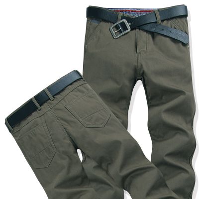 Straight cut denim Jeans pants for men - Dark green