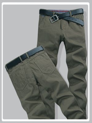 Straight cut denim Jeans pants for men - Dark green