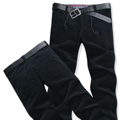 Men's jeans with fleece lining inside for winter season - Black