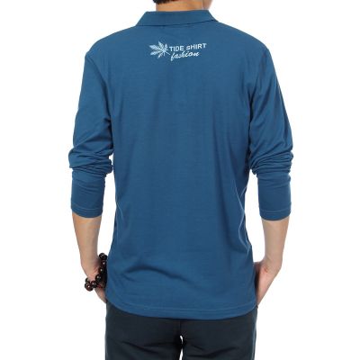 Long sleeve polo shirt with winter Snowflake print on shoulder
