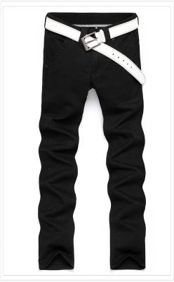 Casual Slim Denim Jeans Trousers for Men - Black Olive Beige