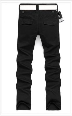 Casual Slim Denim Jeans Trousers for Men - Black Olive Beige