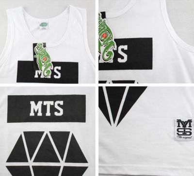MTS Diamond Men's Hip Hop Tanktop with Black Print - Cotton
