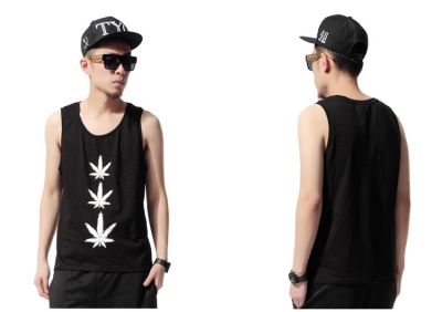 Tanktop for Men Hip Hop Weed Leaf Ganja Cannabis print