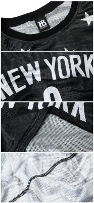 New York #8 Tanktop for Men Flower Print on the Side Basketball Jersey