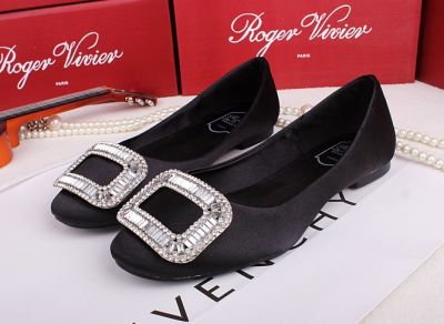 Flat Ballerina Shoes for Women Silk with Rhinestone Square Bow