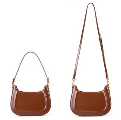 Genuine Leather Vintage Saddle Bag - Single Shoulder Crossbody