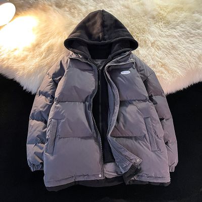 Hooded casual puffer jacket for men