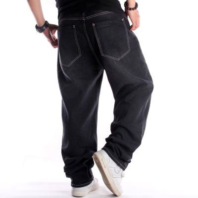 Men's Loose Fit Black Denim Jeans