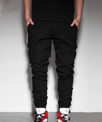 Jogger Pants for Men with Side Pocket and Button Closure